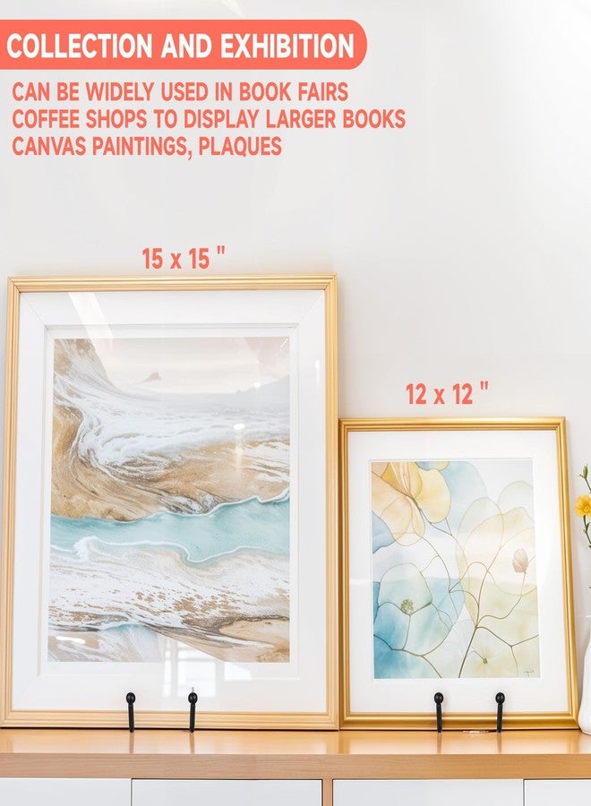 mekueeex 5 Pack 12 Inch Black Picture Stands Plate Stands for Display Large Book Stands for Picture, Decorative Plate, Book, Frame, Tabletop Poster - Image 5